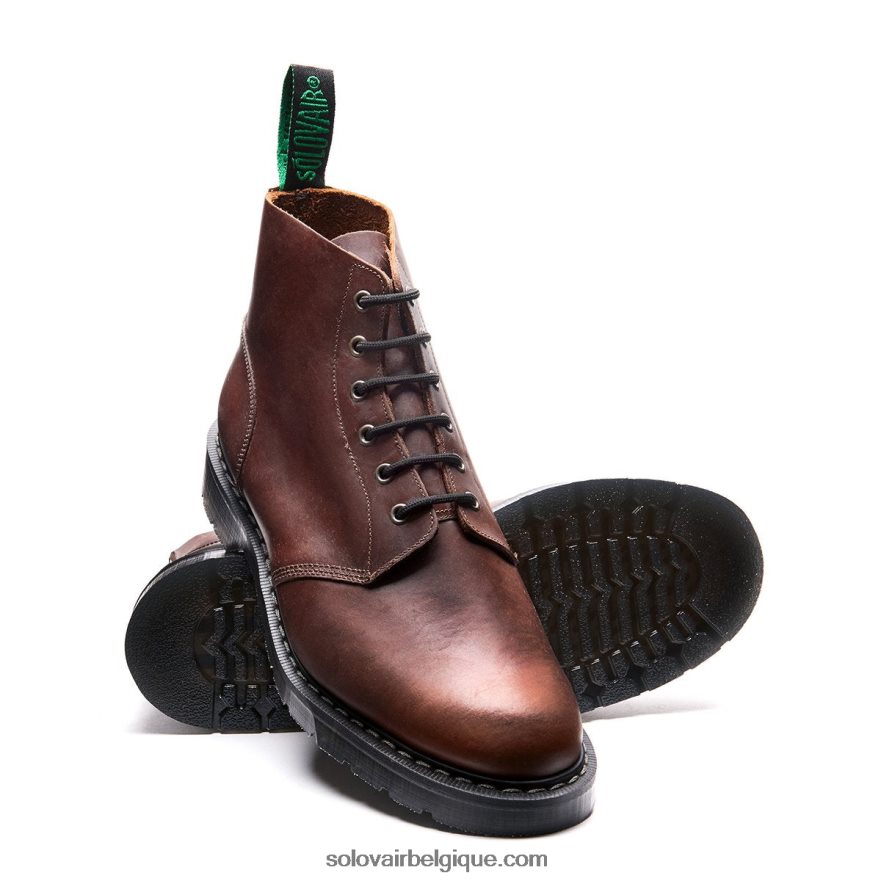 Femme Solovair Gaucho Crazy Horse Botte Astronaute à 6 Yeux 48f40r237