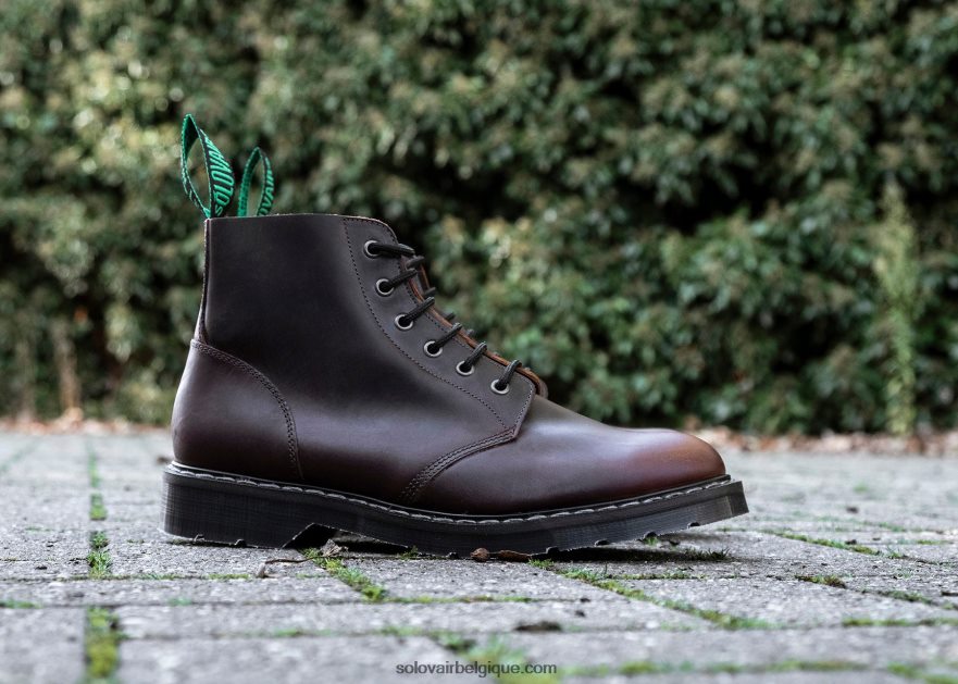 Femme Solovair Gaucho Crazy Horse Botte Astronaute à 6 Yeux 48f40r237