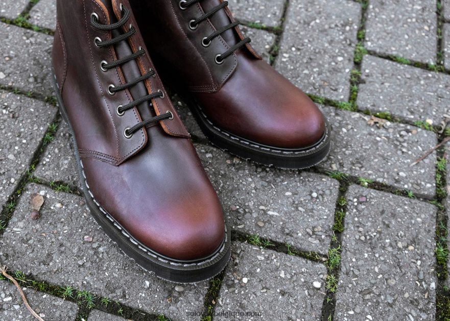 Femme Solovair Gaucho Crazy Horse Botte Astronaute à 6 Yeux 48f40r237