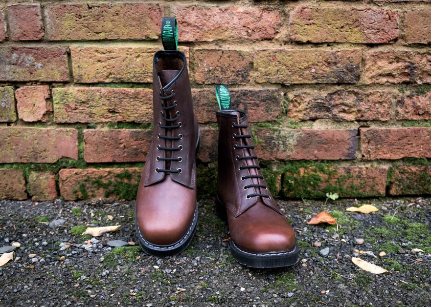 Femme Solovair Botte Derby Gaucho Crazy Horse à 8 œillets 48f40r286