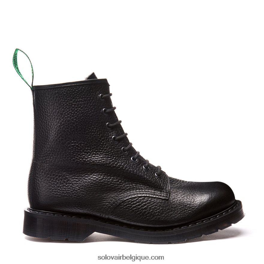 Botte Derby Femme Solovair Grain Noir à 8 œillets 48f40r295