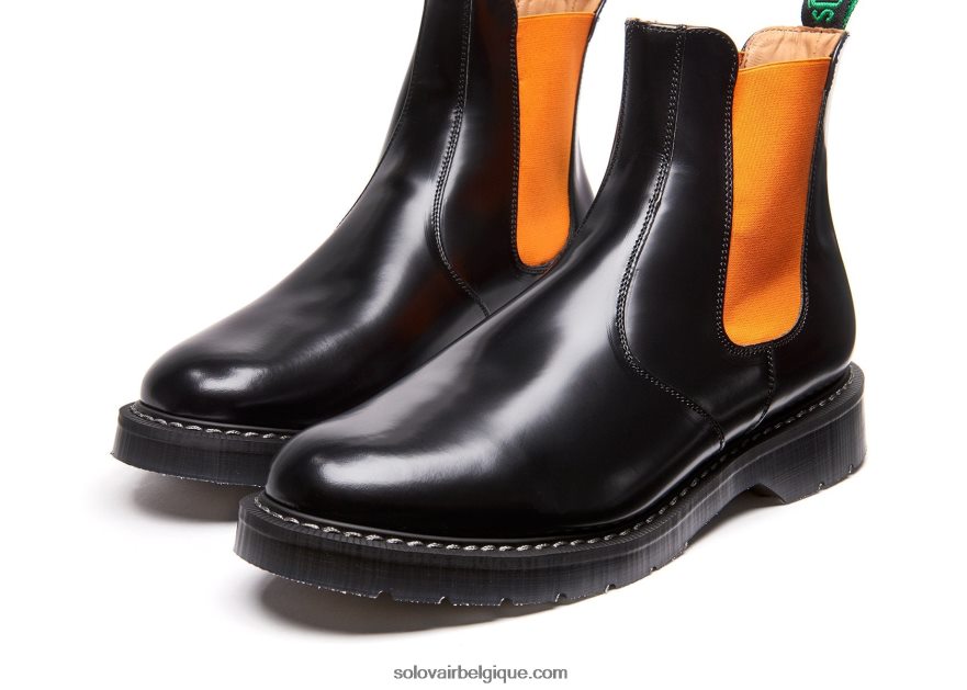 Femme Solovair Botte De Concessionnaire Orange Et Noire 48f40r273