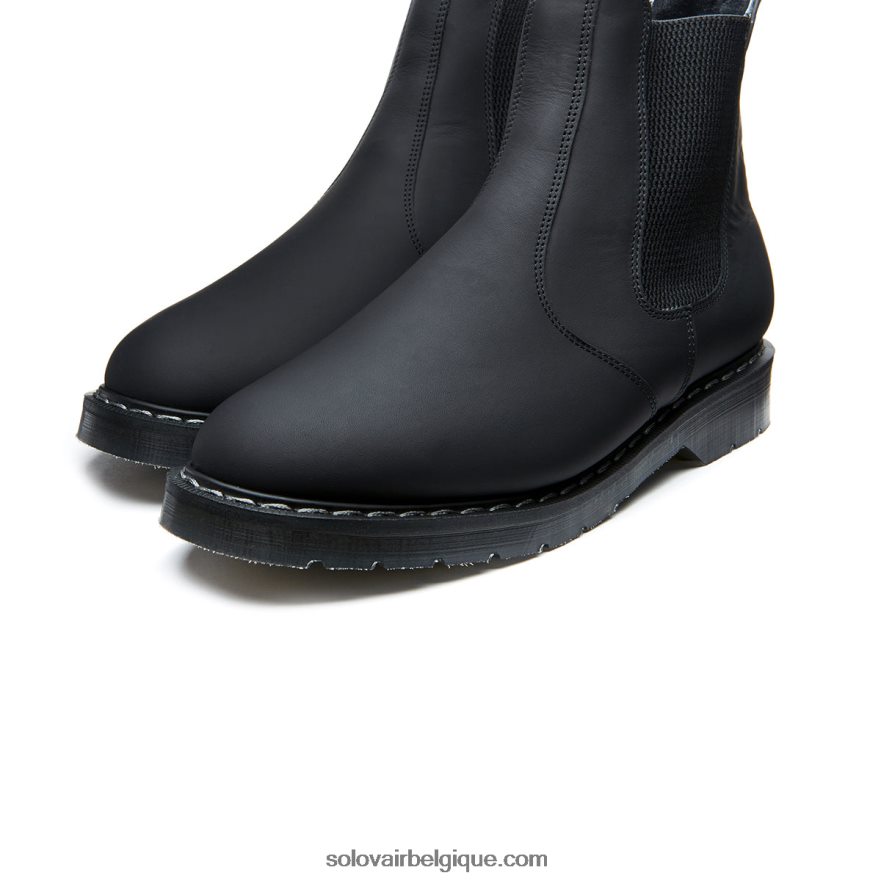 Femme Solovair Botte De Marchand Doublée De Shearling Gras Noir 48f40r270