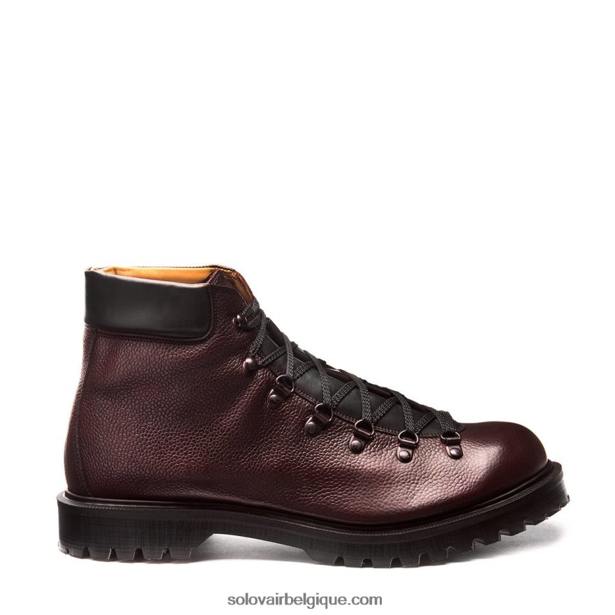 Femme Solovair Randonneur Urbain Grain Bordeaux 48f40r336