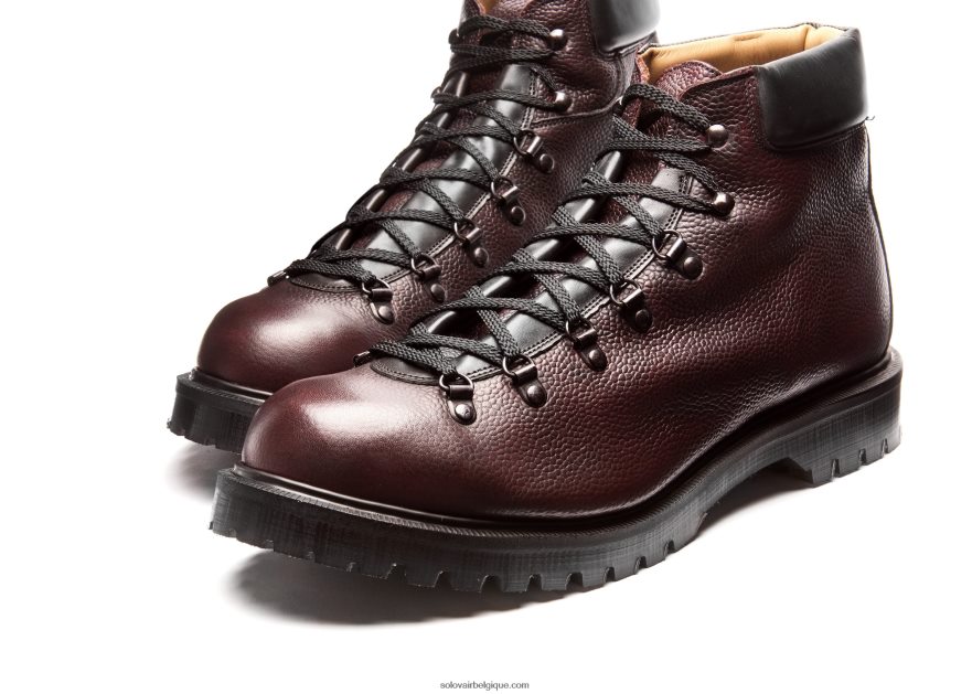 Femme Solovair Randonneur Urbain Grain Bordeaux 48f40r336