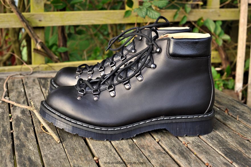 Femmes Solovair Randonneur Urbain Noir Gras 48f40r334