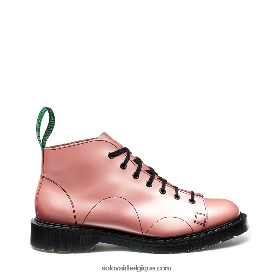 Femme Solovair Botte De Singe Rose Irisé Haute Brillance 48f40r344