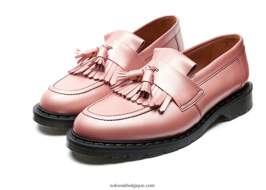 Femmes Solovair Mocassins à Glands Ultra Brillants Rose Irisé 48f40r401