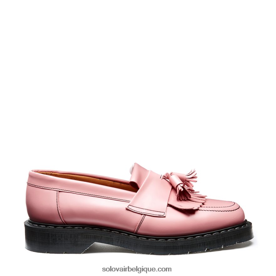 Femmes Solovair Mocassins à Glands Ultra-brillants Rose Poudré 48f40r402