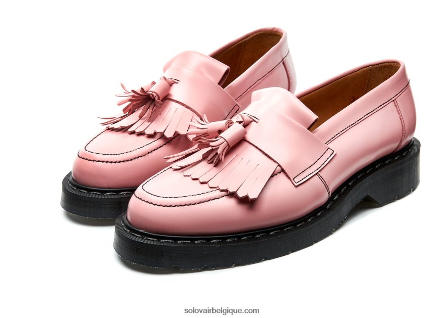Femmes Solovair Mocassins à Glands Ultra-brillants Rose Poudré 48f40r402