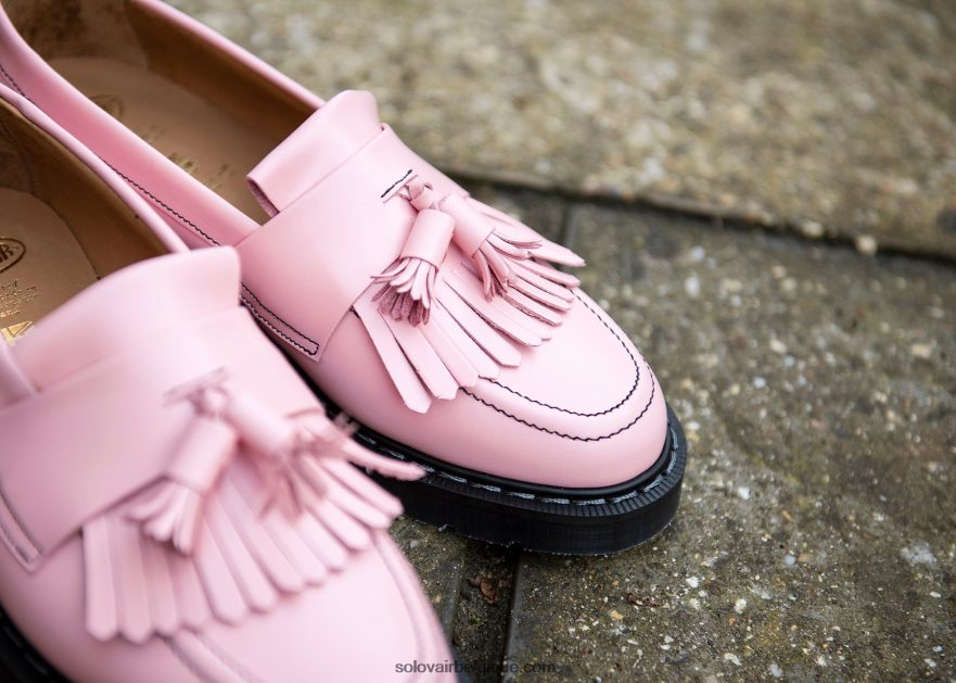 Femmes Solovair Mocassins à Glands Ultra-brillants Rose Poudré 48f40r402
