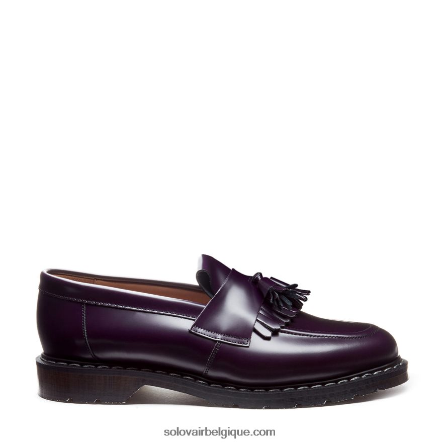 Femmes Solovair Mocassins à Glands Ultra-brillants Violets 48f40r395