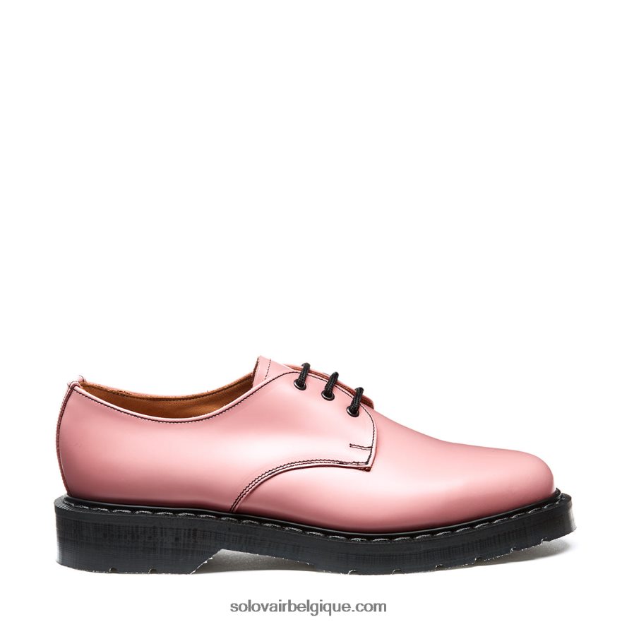 Femme Solovair Chaussure Gibson Rose Blush Brillante 48f40r385