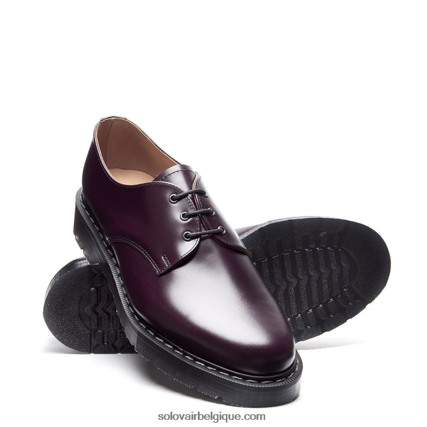 Femme Solovair Chaussure Gibson Violette Brillante 48f40r383