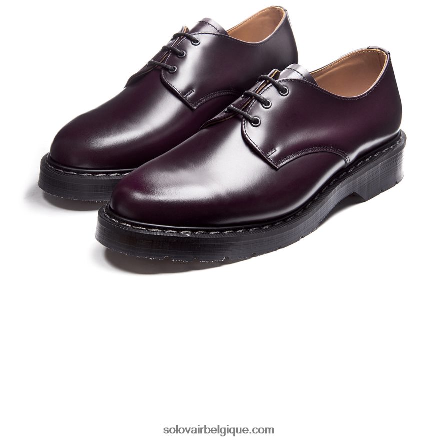 Femme Solovair Chaussure Gibson Violette Brillante 48f40r383