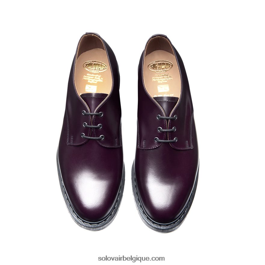 Femme Solovair Chaussure Gibson Violette Brillante 48f40r383