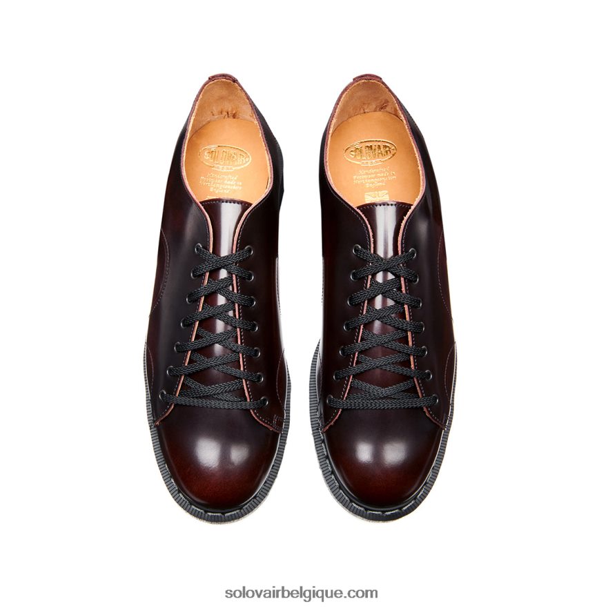 Femme Solovair Chaussure Singe Bordeaux Rub-off 48f40r407