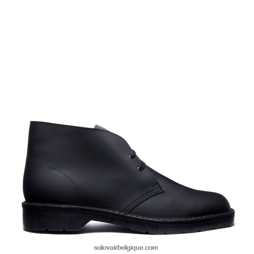 Hommes Solovair Botte Chukka Cirée Noire 48f40r32