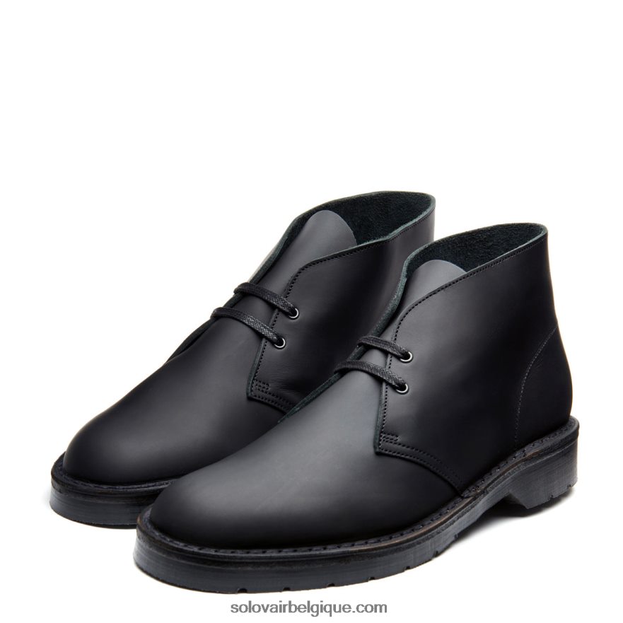 Hommes Solovair Botte Chukka Cirée Noire 48f40r32