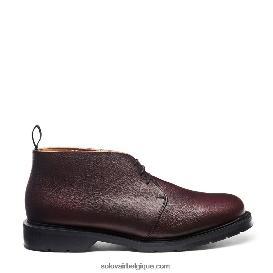 Homme Solovair Bottine Chukka Bordeaux à 3 œillets 48f40r26