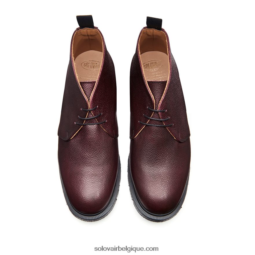 Homme Solovair Bottine Chukka Bordeaux à 3 œillets 48f40r26