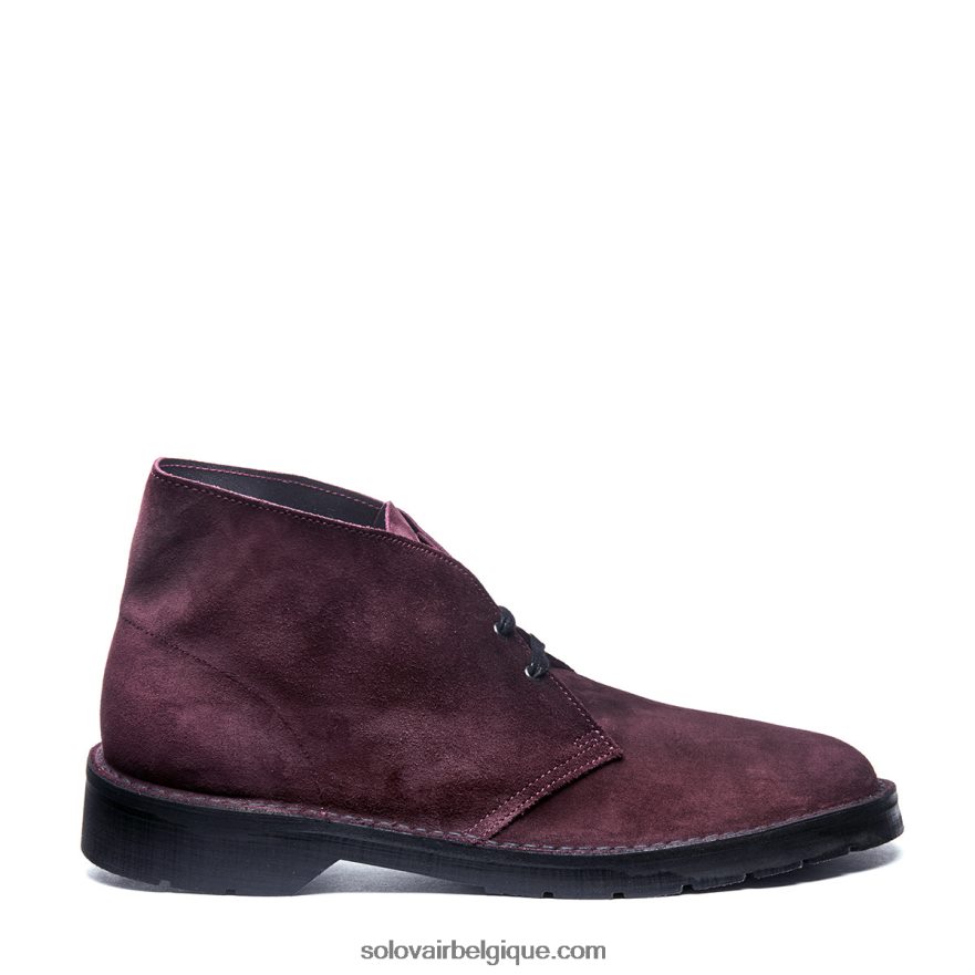 Hommes Solovair Bottine Chukka En Daim Amarone 48f40r28