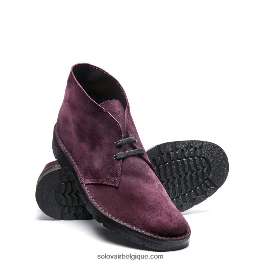Hommes Solovair Bottine Chukka En Daim Amarone 48f40r28