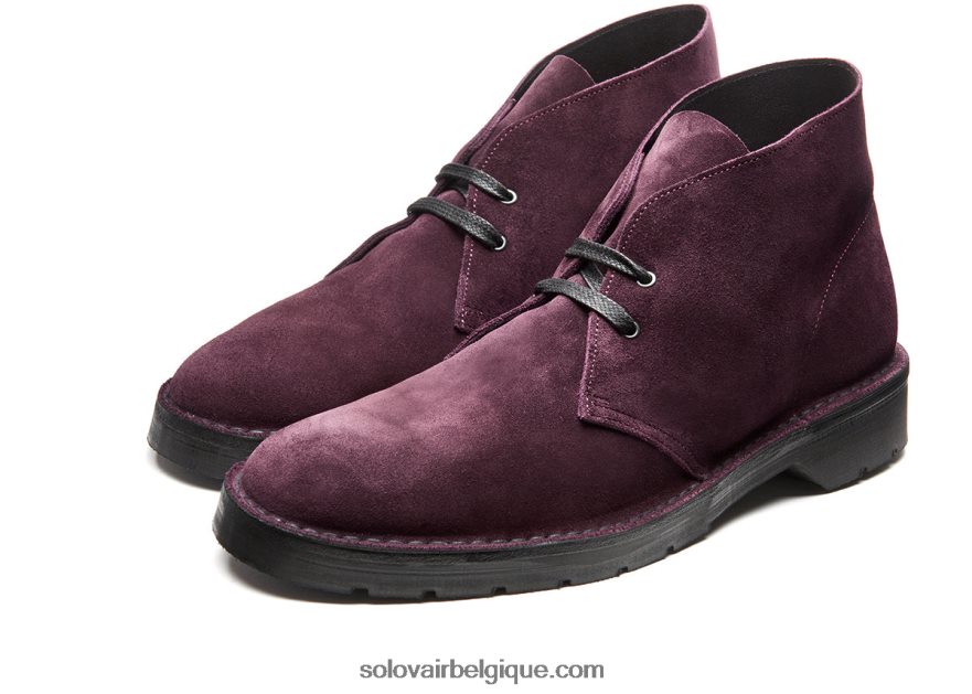Hommes Solovair Bottine Chukka En Daim Amarone 48f40r28