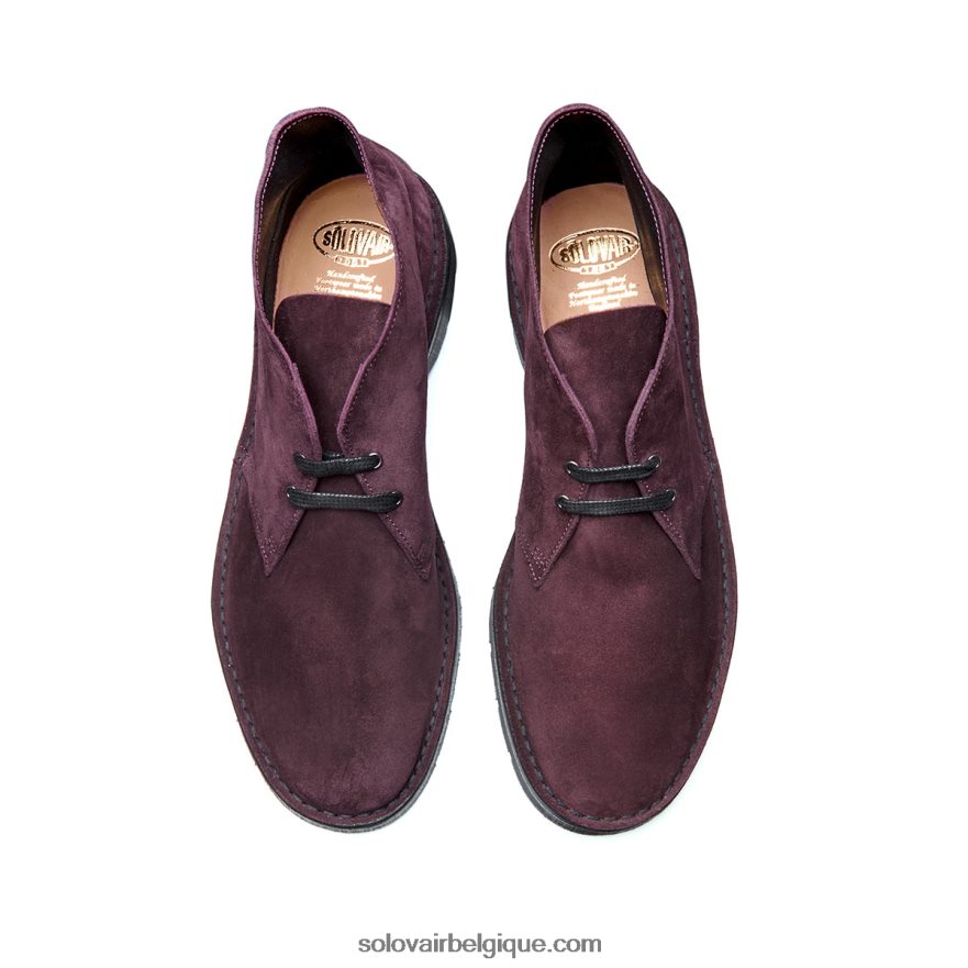 Hommes Solovair Bottine Chukka En Daim Amarone 48f40r28