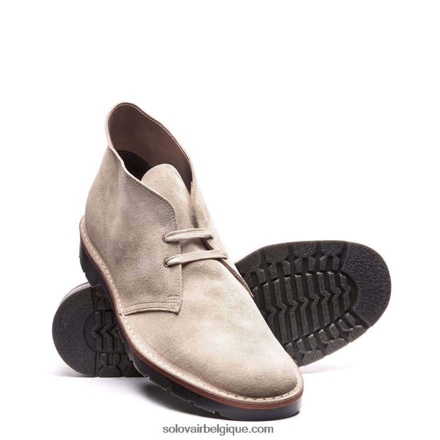 Hommes Solovair Bottine Chukka En Daim Sable 48f40r31