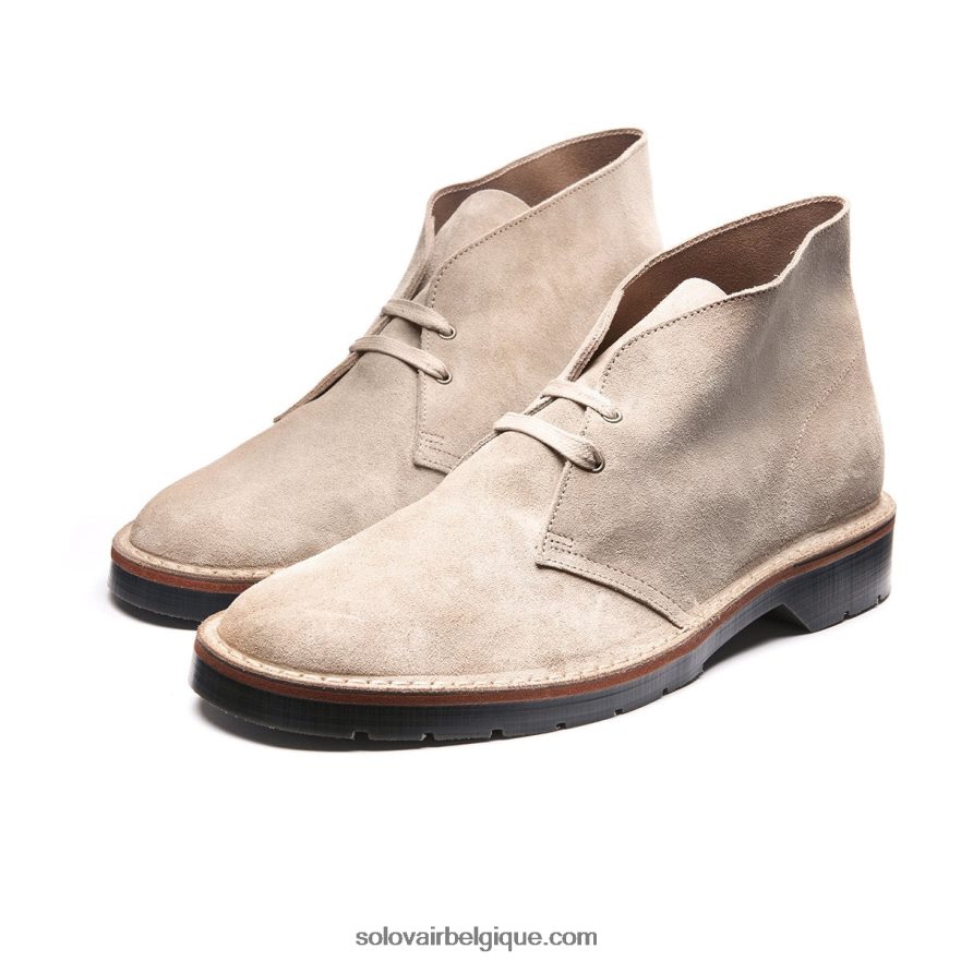 Hommes Solovair Bottine Chukka En Daim Sable 48f40r31