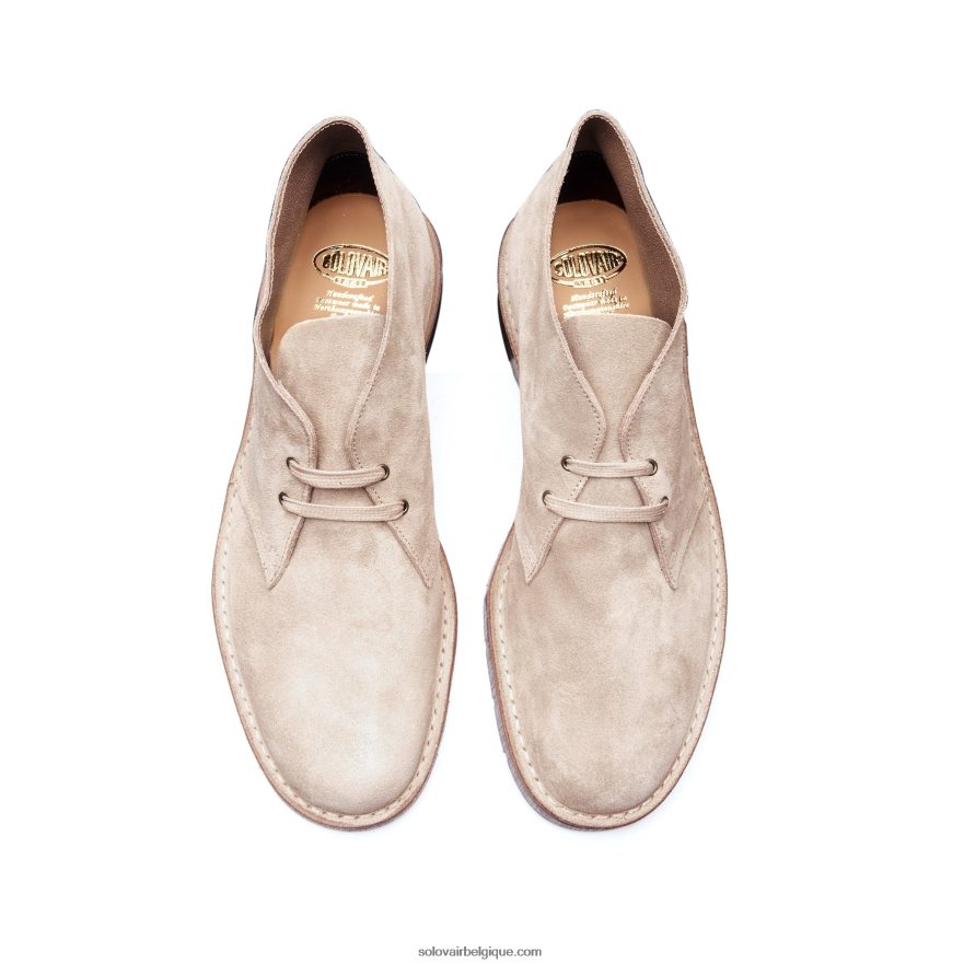Hommes Solovair Bottine Chukka En Daim Sable 48f40r31