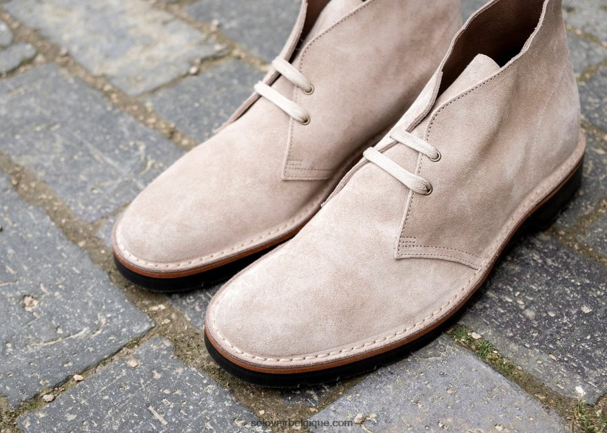 Hommes Solovair Bottine Chukka En Daim Sable 48f40r31
