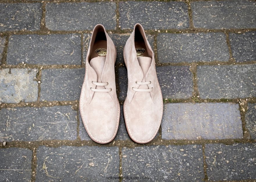 Hommes Solovair Bottine Chukka En Daim Sable 48f40r31