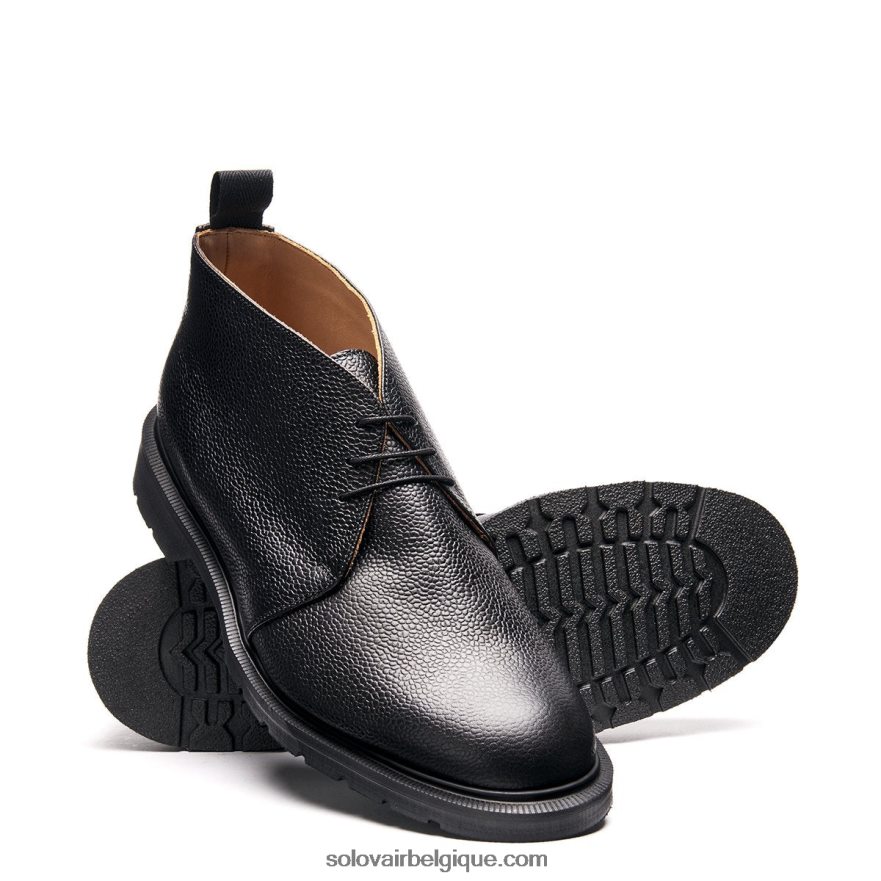 Homme Solovair Bottine Chukka Grain Noir 48f40r29