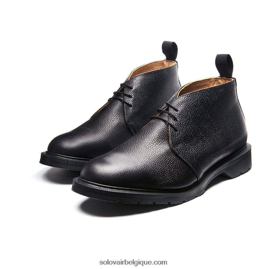 Homme Solovair Bottine Chukka Grain Noir 48f40r29