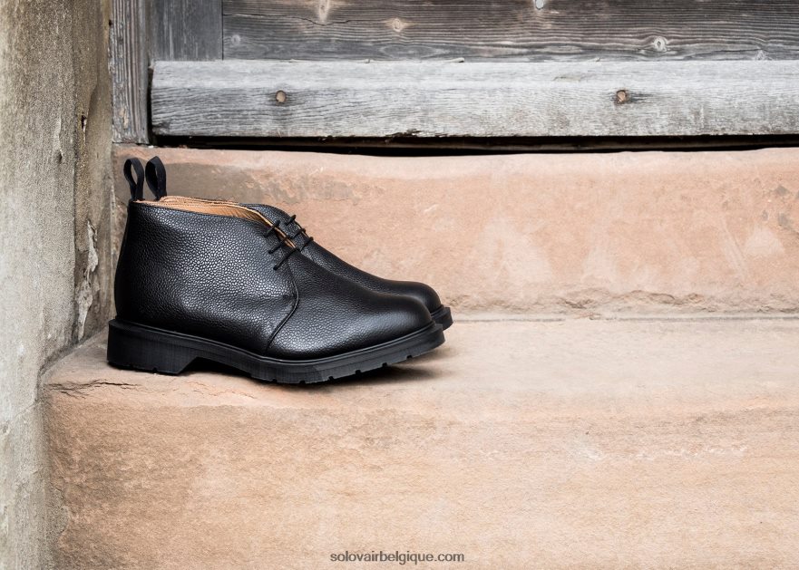 Homme Solovair Bottine Chukka Grain Noir 48f40r29