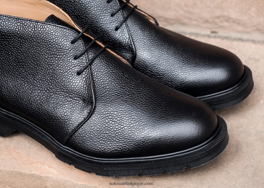 Homme Solovair Bottine Chukka Grain Noir 48f40r29