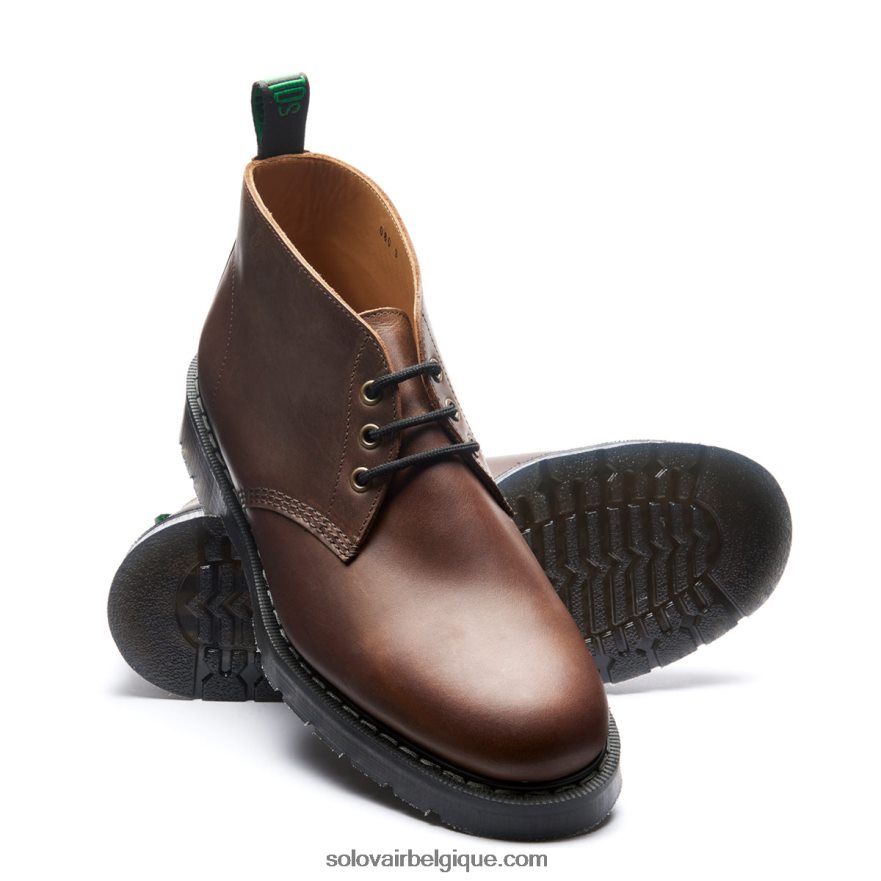 Homme Solovair Gaucho Crazy Horse Bottine Chukka à 3 œillets 48f40r37
