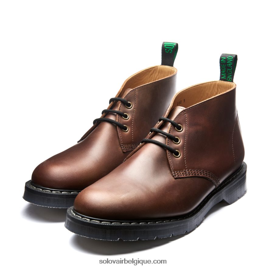 Homme Solovair Gaucho Crazy Horse Bottine Chukka à 3 œillets 48f40r37