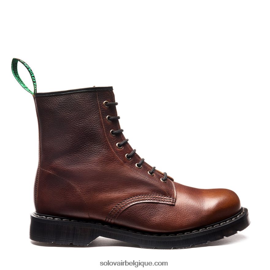 Homme Solovair Bottine Derby à 8 œillets Grain Marron Noisette 48f40r63