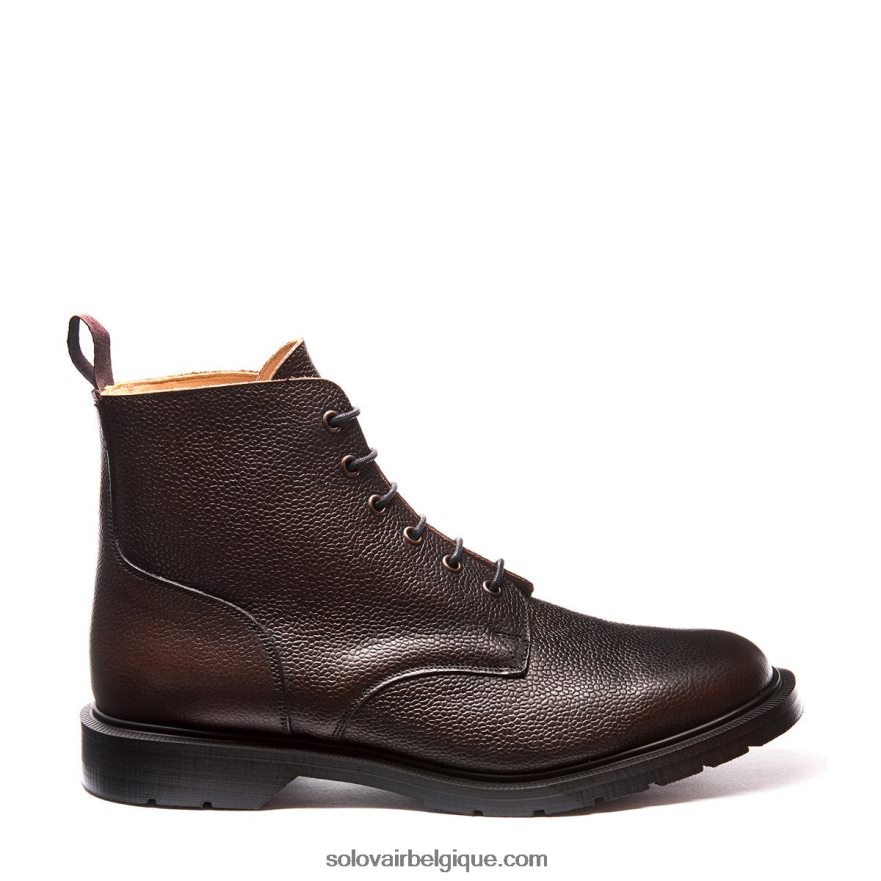 Hommes Solovair Botte Derby à 6 œillets En Grain De Noyer 48f40r91