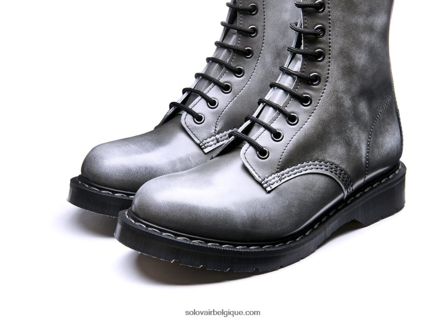 Homme Solovair Botte Derby à 8 œillets Gris Nuage 48f40r112