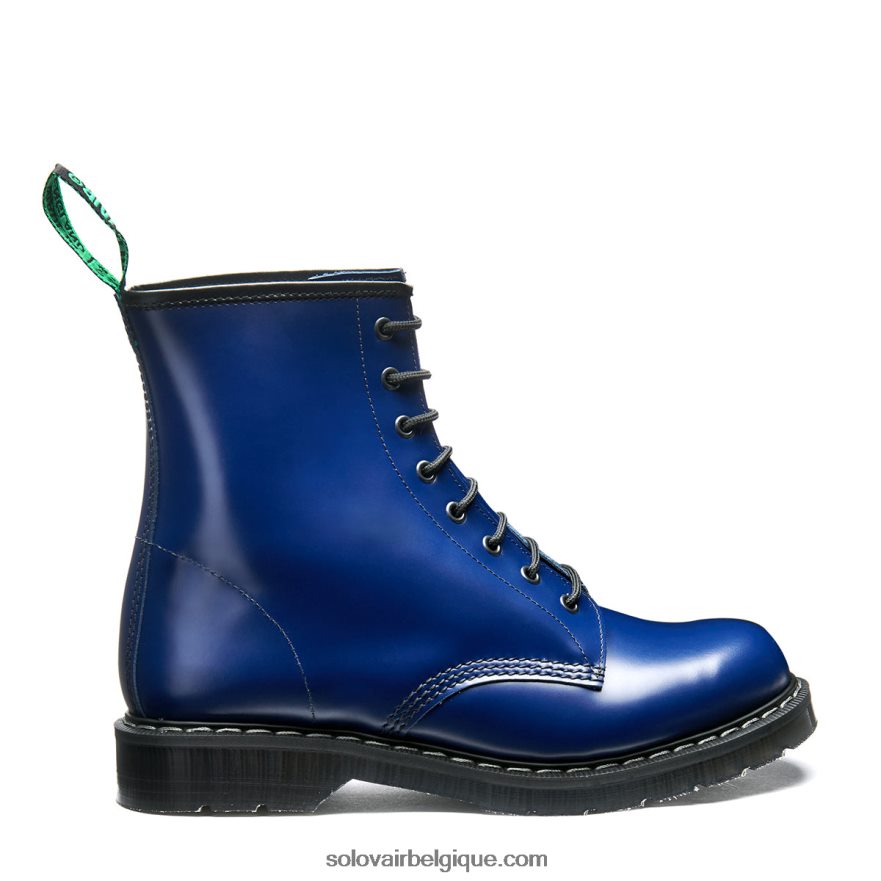 Homme Solovair Botte Derby Bleu Indigo 8 Trous 48f40r111
