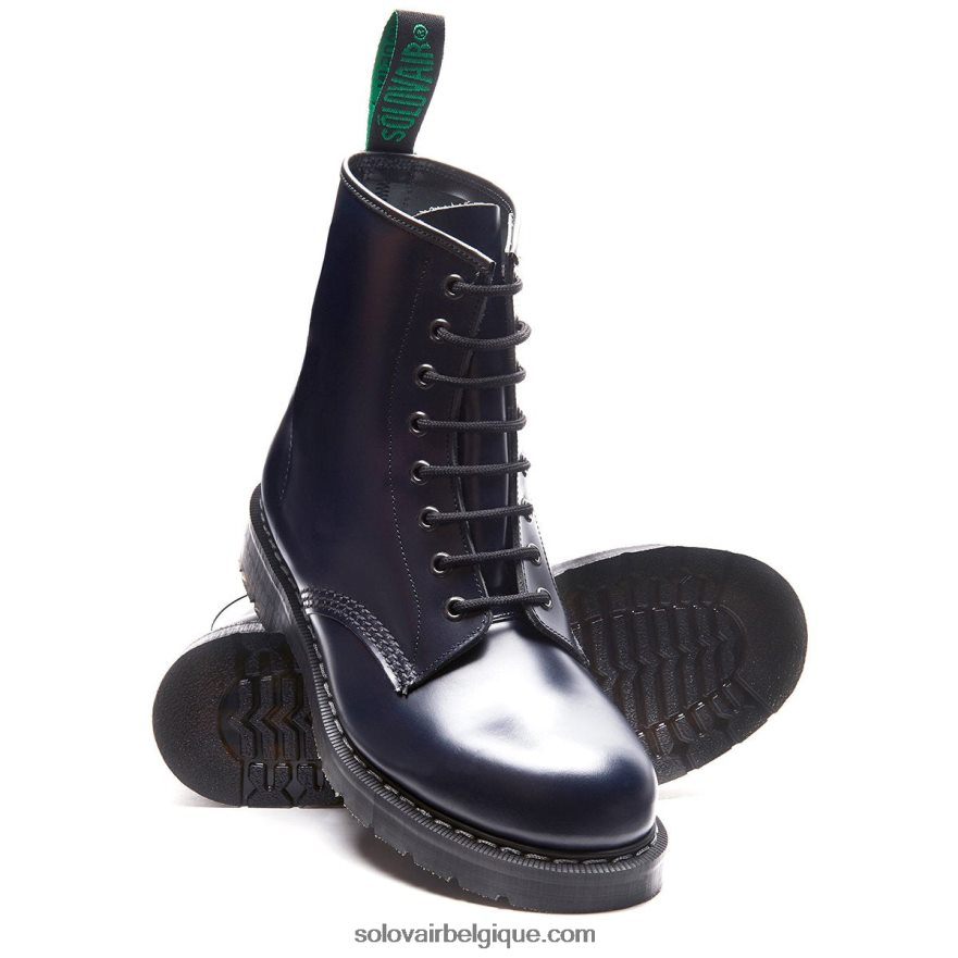 Homme Solovair Bottine Derby Bleu Marine à 8 œillets 48f40r94