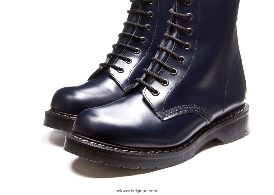 Homme Solovair Bottine Derby Bleu Marine à 8 œillets 48f40r94