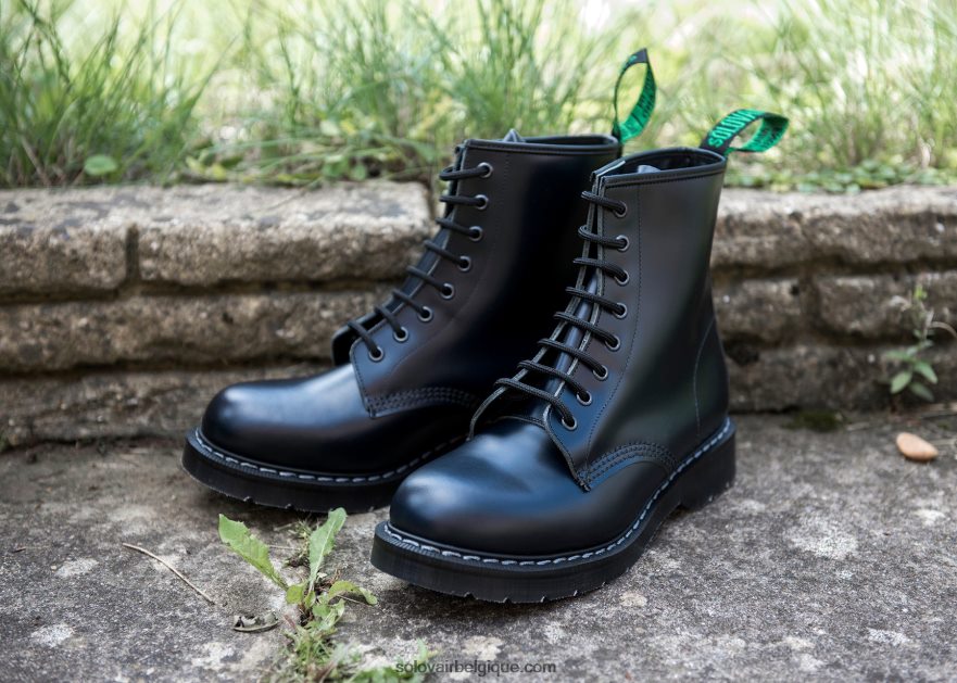 Homme Solovair Bottine Derby Bleu Marine à 8 œillets 48f40r94