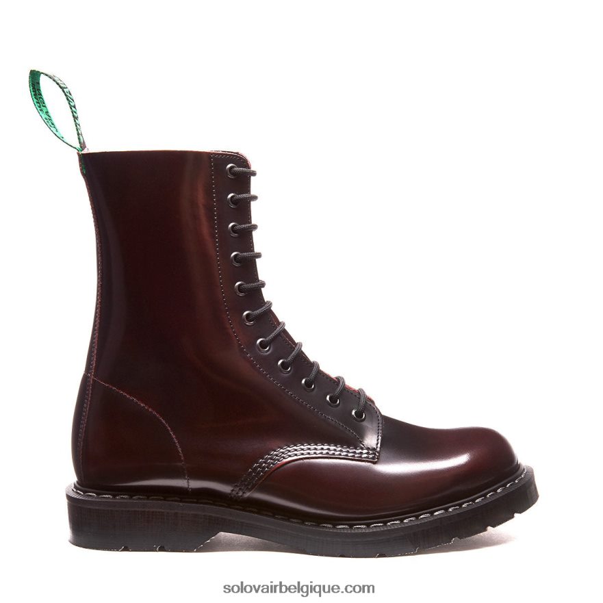 Homme Solovair Bottine Derby Bordeaux à 11 œillets 48f40r65