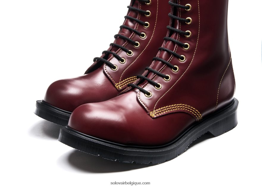 Hommes Solovair Botte Derby à Embout D'acier à 11 œillets 48f40r126