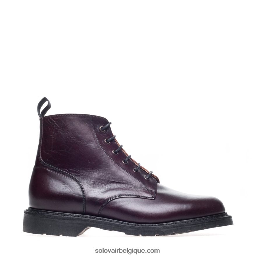 Homme Solovair Botte Derby Horween 6 Trous Bordeaux 48f40r89